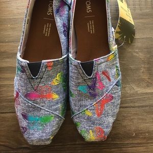 Toms Cambray butterfly canvas shoes